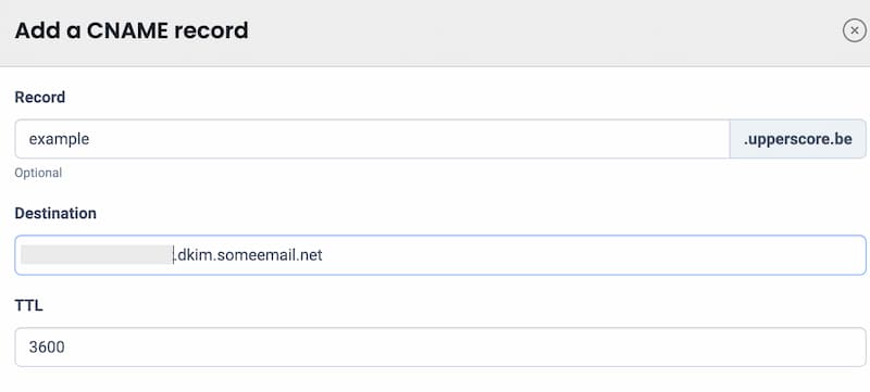 DKIM setup