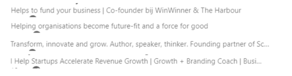 LinkedIn headline examples