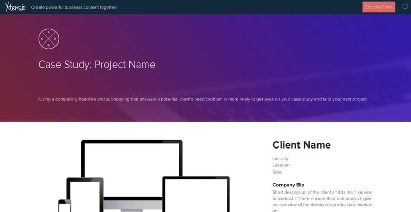 Xtensio case study template